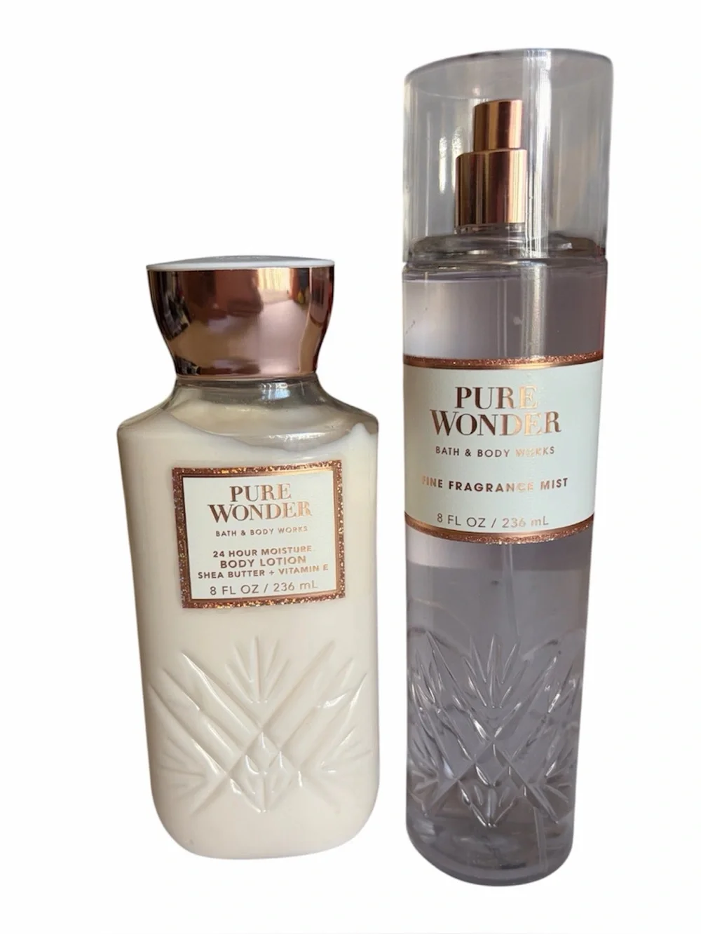 Pure Wonder Bath & Body Works Fine Fragrance Mist & Body Lotion Set 8oz NEW